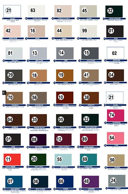 Tarrago Dye Color Chart